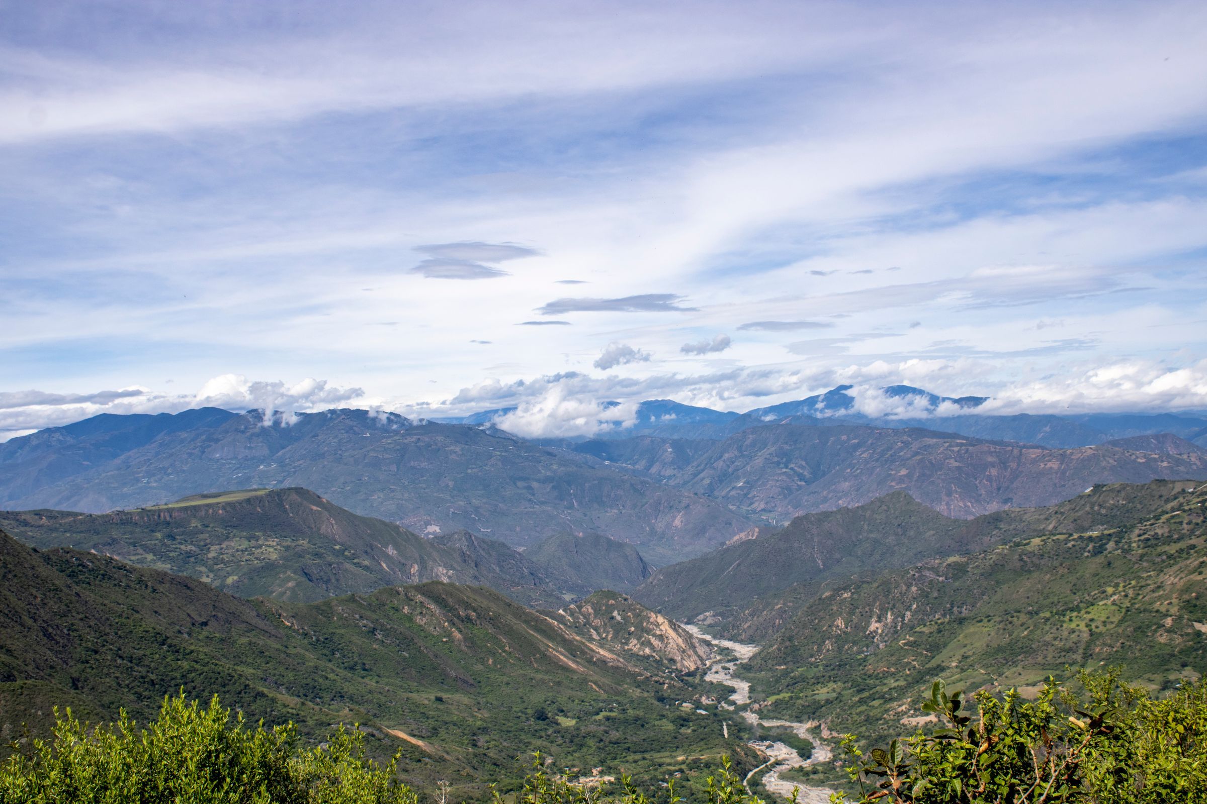 Paisaje montañoso de Santander, Colombia.